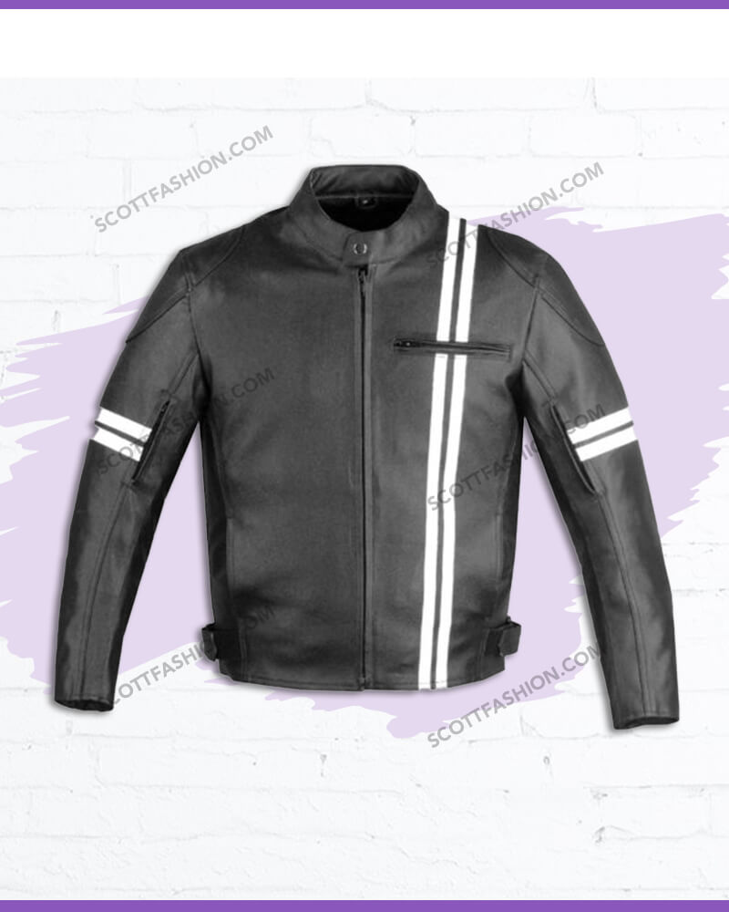 High Quality Biker Leather Jacket with Armor | Leather Jacket Men's