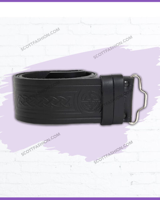 Embossed Kilt Leather Belt