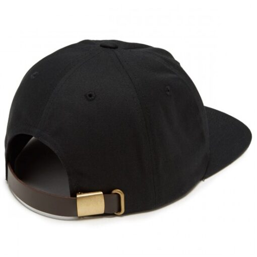 Baseball cap with leather strap