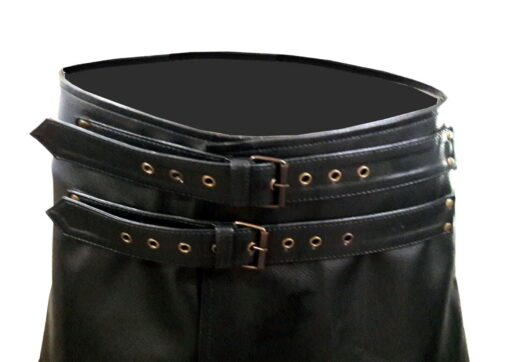 Black Leather Gladiator Kilt
