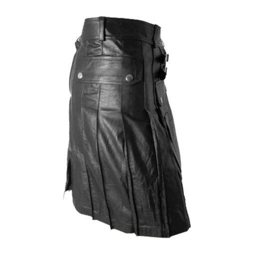 Buckled Style Leather Kilt