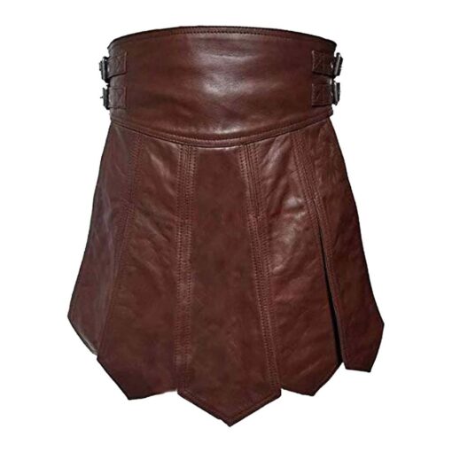 Brown Roman Leather Kilt