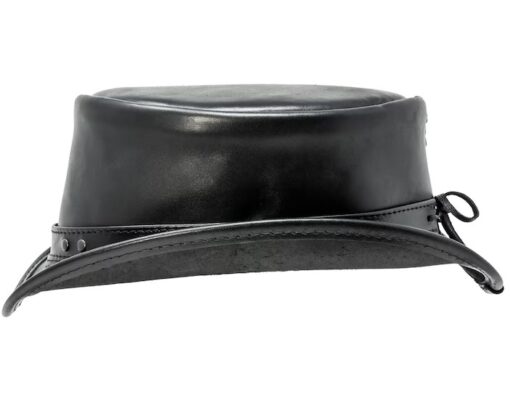 Black Leather Hat mens