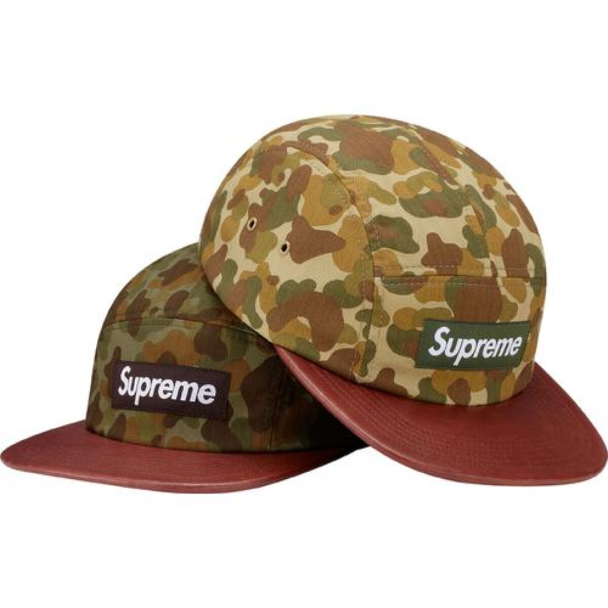 Camo Leather camp cap | Camouflage Leather Cap for Sale