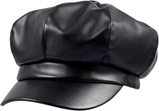 Leather Cabbie cap