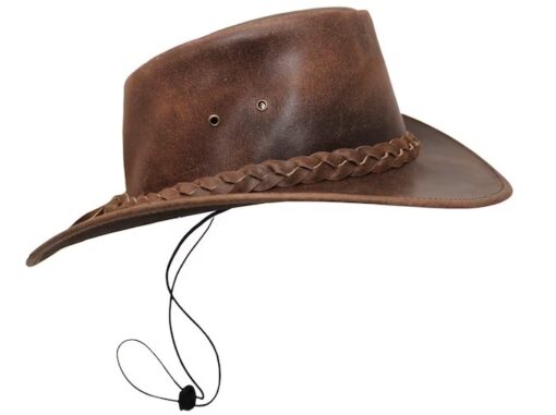 Men leather cowboy hat