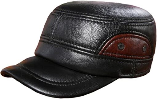 Leather winter caps
