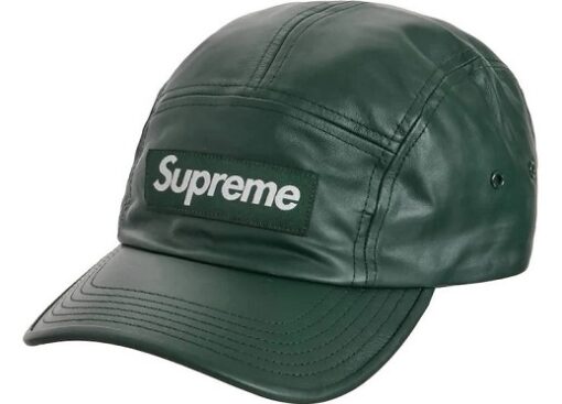 supreme leather cap Green
